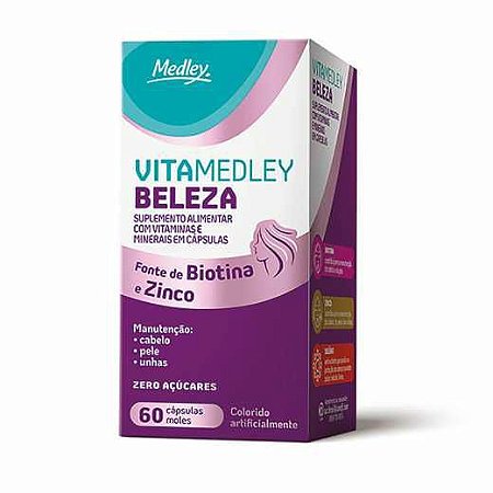 VITAMEDLEY BELEZA C/60 CÁPSULAS MOLES