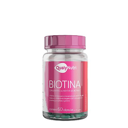 BIOTINA QUALYNUTRI C/60 CÁPSULAS C/400MG CADA LOJA