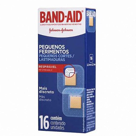 BAND-AID PEQUENOS FERIMENTOS C/16 UNIDADES