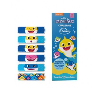 CURATIVOS INFANTIL BABY SHARK CREMER C/10 UNIDADES
