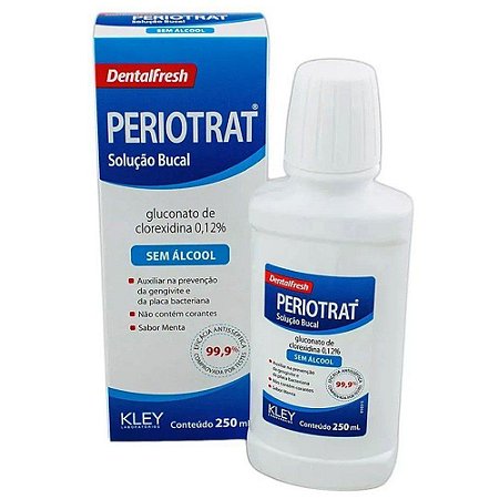 PERIOTRAT SOLUÇÃO BUCAL 250ML SEM ÁLCOOL SB.MENTA CLOREXIDINA 0,12%