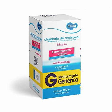 CLORIDRATO AMBROXOL 15MG/5ML PED. C/120ML SB.FRAMBOESA (EMS)