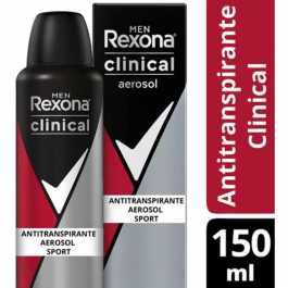 REXONA MEN CLINICAL ANTITRANSPIRANTE AEROSOL 150ML - SPORT