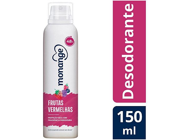 MONANGE AEROSOL ANTITRANSPIRANTE 150ML - FRUTAS VERMELHAS