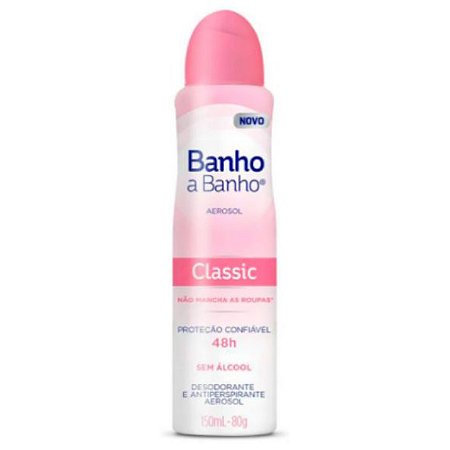 BANHO A BANHO AEROSOL ANTITRANSPIRANTE 150ML - CLASSIC