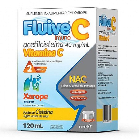 FLUIVE C IMUNE XAROPE 40MG/ML SB.MORANGO