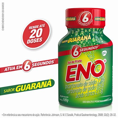 SAL DE FRUTA ENO 100G. - GUARANÁ