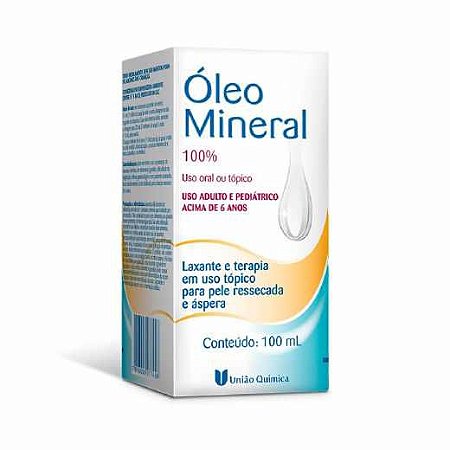 ÓLEO MINERAL 100% UNIÃO QUÍMICA C/100ML
