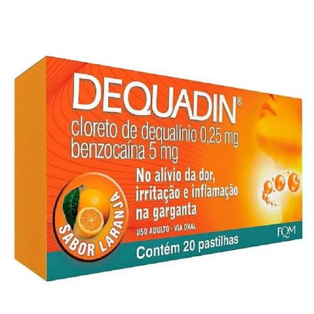 DEQUADIN C/20 PASTILHAS SB.LARANJA