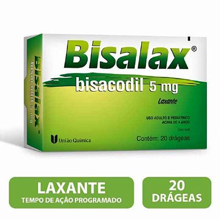 BISACODIL BISALAX 5MG C/20 DRÁGEAS