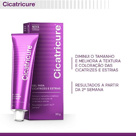 CICATRICURE GEL CICATRIZES E ESTRIAS ROSTO E CORPO 30G.