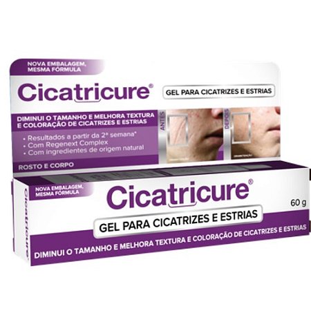 CICATRICURE GEL CICATRIZES E ESTRIAS ROSTO E CORPO 60G.