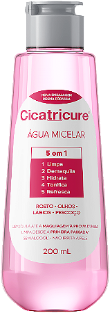 CICATRICURE ÁGUA MICELAR 5 EM 1 200ML