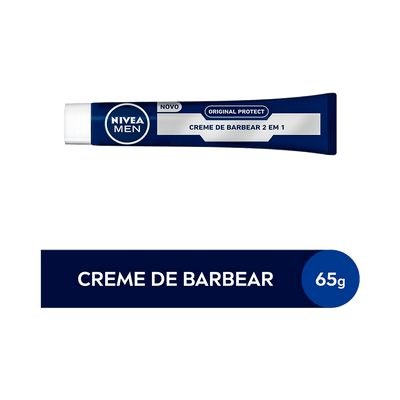 NIVEA MEN CREME BARBEAR 2 EM 1 ORIGINAL PROTECT 65G.