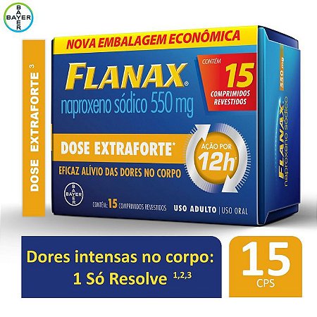 NAPROXENO FLANAX 550MG C/15 COMPRIMIDOS
