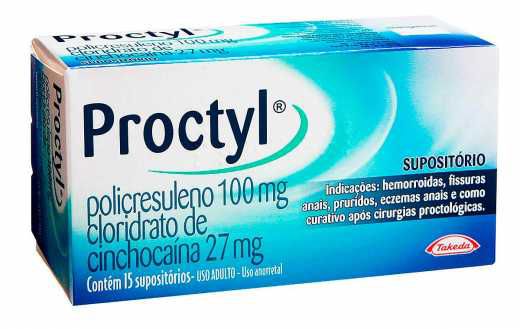 PROCTYL SUPOSITÓRIO CX.C/15 UNIDADES