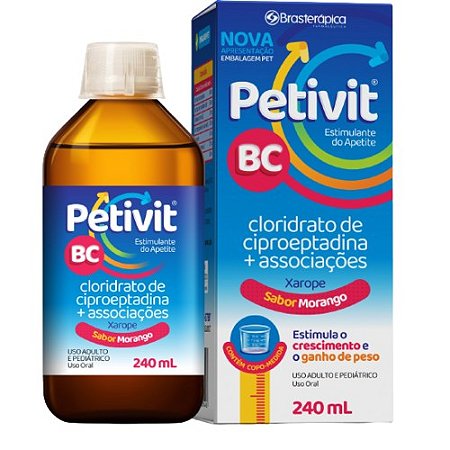 PETIVIT BC ESTIMULANTE APETITE 240ML SB.MORANGO