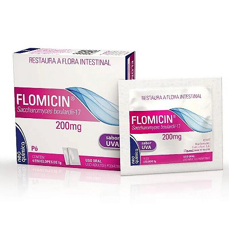 FLOMICIN 200MG PÓ C/4 ENVELOPES SB.UVA