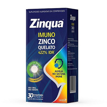 ZINQUA IMUNO ZINCO QUELATO C/30 COMPRIMIDOS