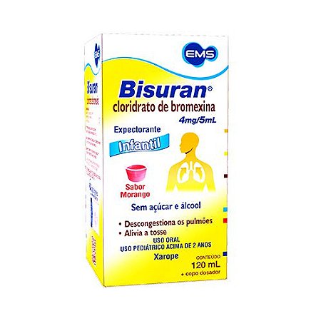 Cloridrato De Bromexina 4mg/5mL Xarope Infantil 120mL Globo