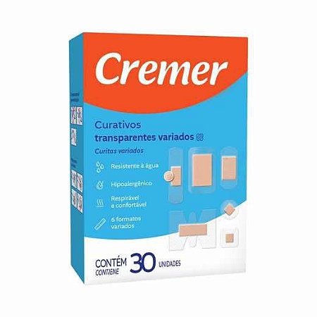 CURATIVOS CREMER TRANSPARENTES VARIADOS C/30 UNIDADES