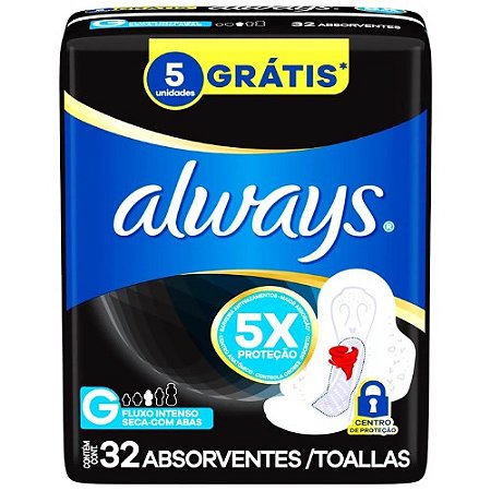ALWAYS NOITES TRANQUILAS COBERTURA SECA C/ABAS C/32 ABSORVENTES