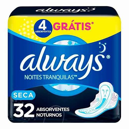 ALWAYS NOITES TRANQUILAS C.SECA.C.A C/32 ABSORVENTES