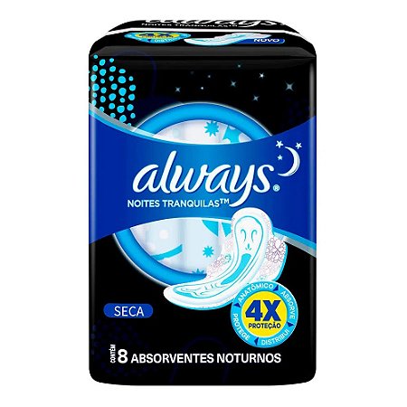 ALWAYS NOITES TRANQUILAS C.SECA.C.A C/8 ABSORVENTES