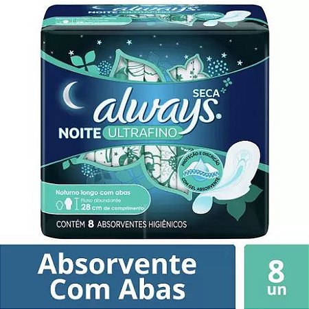 ALWAYS NOITE ULTRAFINO C.SECA C/A 8 ABSORVENTES
