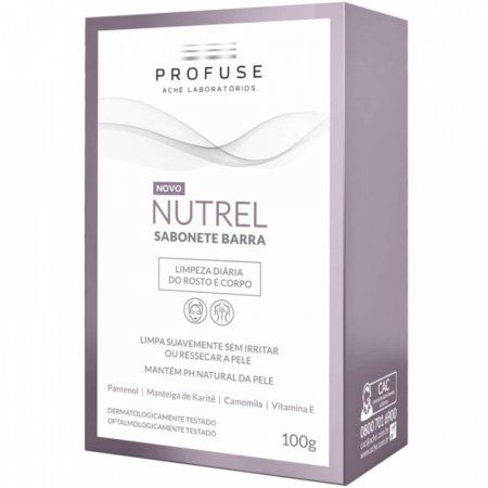 NUTREL PROFUSE SABONETE BARRA FACIAL E CORPO 100G.