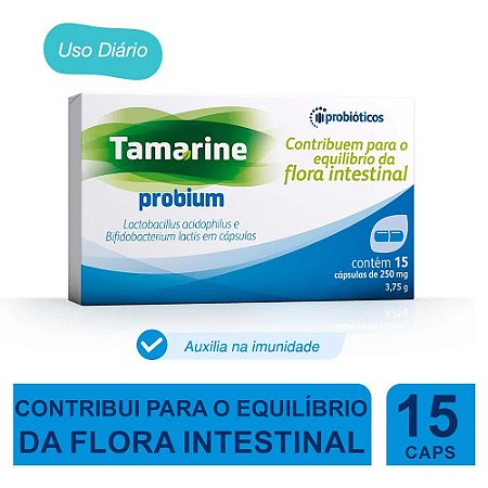 TAMARINE PROBIUM CX.C/15 CÁPSULAS 250MG PROBIÓTICO
