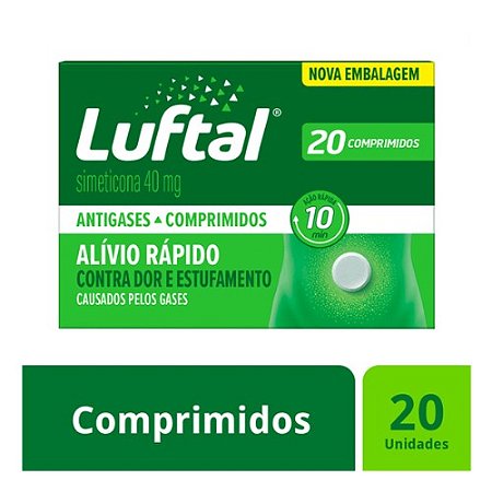 LUFTAL 40MG CX.C/20 COMPRIMIDOS SIMETICONA