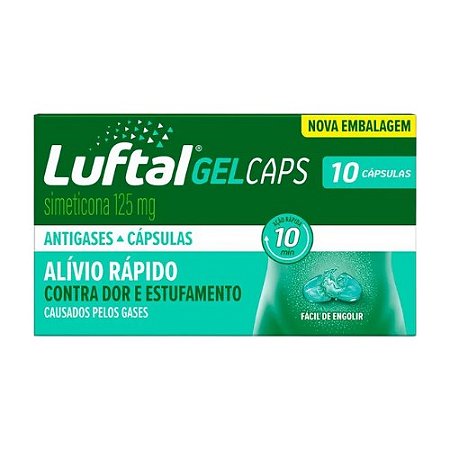 LUFTAL GEL CAPS. 125MG CX.C/10 CÁPSULAS GEL MOLES SIMETICONA