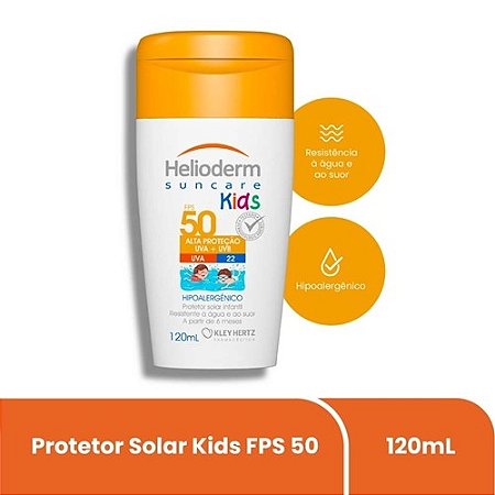 HELIODERM SUNCARE KIDS PROTETOR SOLAR 50FPS 120ML
