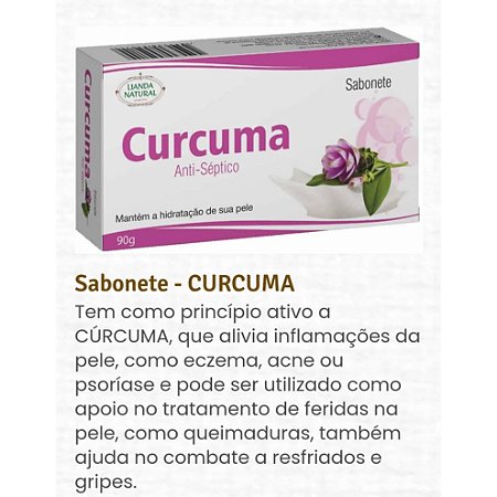 SABONETE CURCUMA 90G LIANDA NATURAL