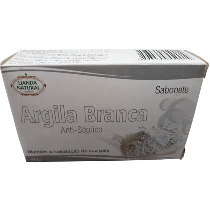 SABONETE ARGILA BRANCA 90G LIANDA NATURAL