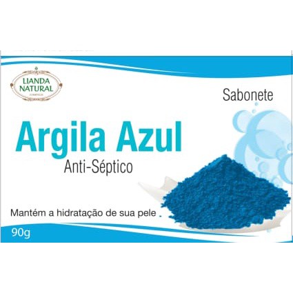 SABONETE ARGILA AZUL 90G LIANDA NATURAL
