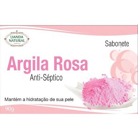 SABONETE ARGILA ROSA 90G LIANDA NATURAL