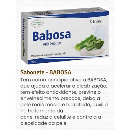 SABONETE BABOSA 90G LIANDA NATURAL