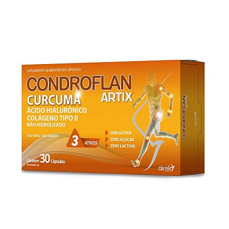 CONDROFLAN ARTIX CURCUMA+HIALURÔNICO+COLÁGENO TIPO II C/30 CÁPSULAS
