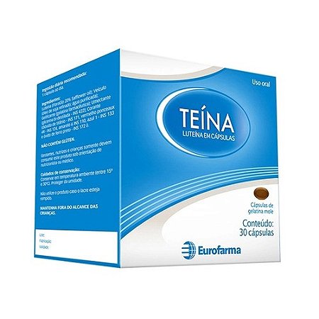 TEÍNA SUPLEMENTO A BASE DE LUTEÍNA+ZEAXANTINA CX.C/30 CÁPSULAS