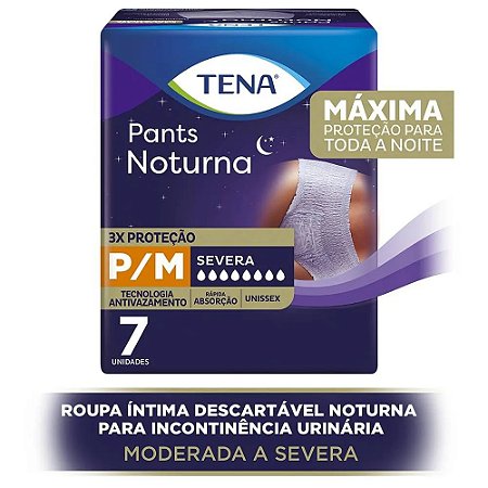 FRALDA TENA PANTS NOTURNA P/M C/7 UNIDADES