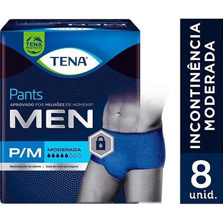 FRALDA TENA PANTS MEN P/M C/8 UNIDADES