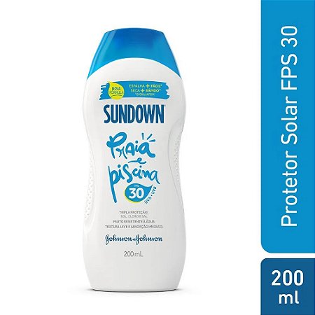 SUNDOWN PRAIA E PISCINA PROTETOR SOLAR FPS30 200ML