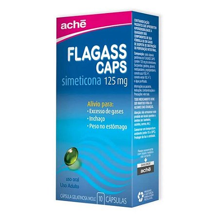 SIMETICONA FLAGASS CAPS 125MG CX.C/10 CÁPSULAS