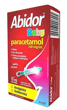PARACETAMOL ABIDOR BABY 100MG/ML FR.C/15ML SB.FRUTAS