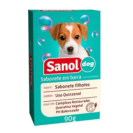 SANOL DOG SABONETE EM BARRA P/FILHOTES 90G.