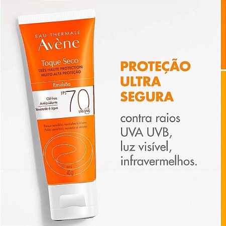 AVENE EAU THERMALE TOQUE SECO EMULSÃO 70FPS 40G.