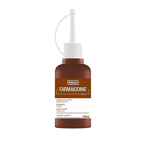FARMAIODINE IODOPOLIVIDONA 100MG/ML SOLUÇÃO FR.C/100ML (FARMAX)