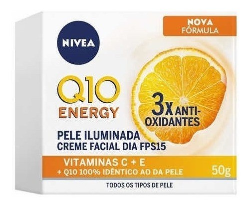 NIVEA Q10 ENERGY 3XANTI-OXIDANTES FPS15 POTE 50G.